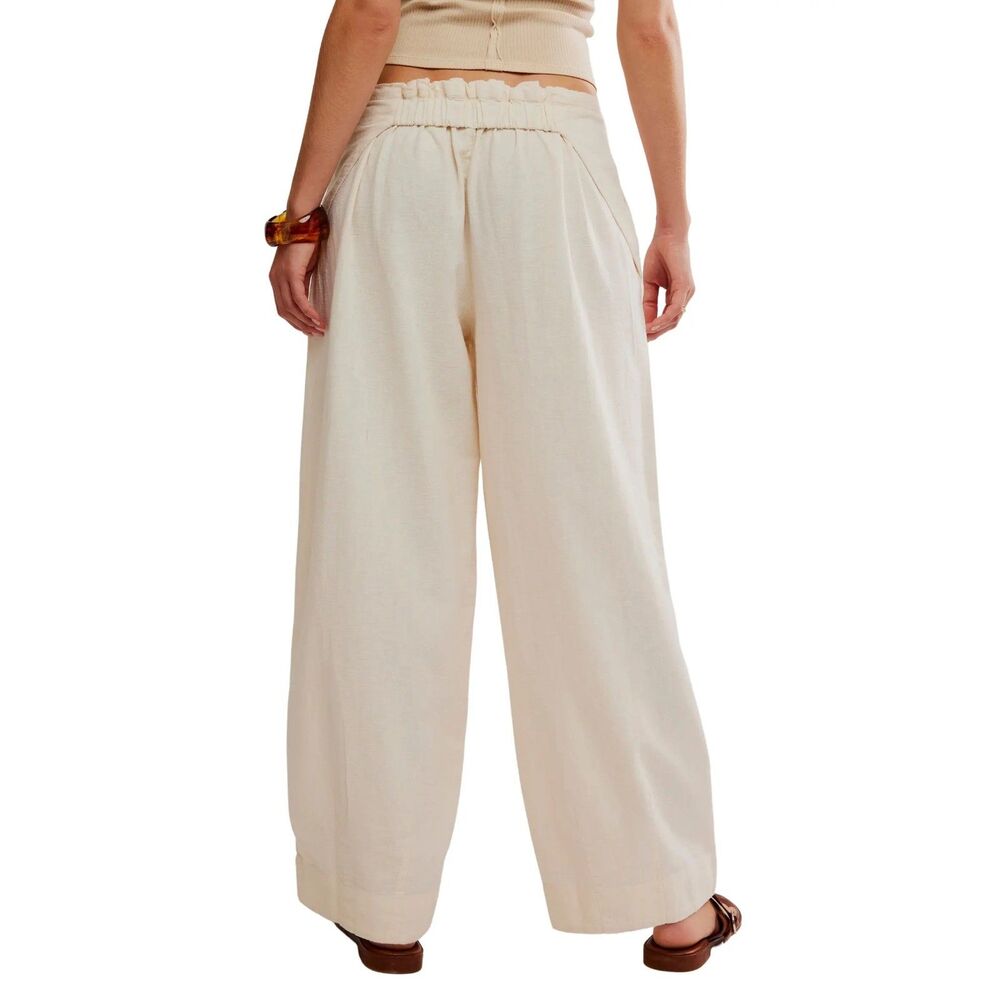 Free People Demi Wide Leg Linen Blend Pants Size XS NWOT - Picture 3 of 10